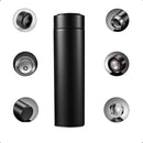 Garrafa Térmica 500ml com Termômetro LED – Aço Inox, Isolamento a Vácuo, Bebida Quente ou Gelada